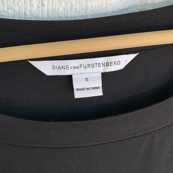 Diane von Furstenberg DVF Zipper Tee Shirt Stretch Blouse sz S - Picture 5 of 9